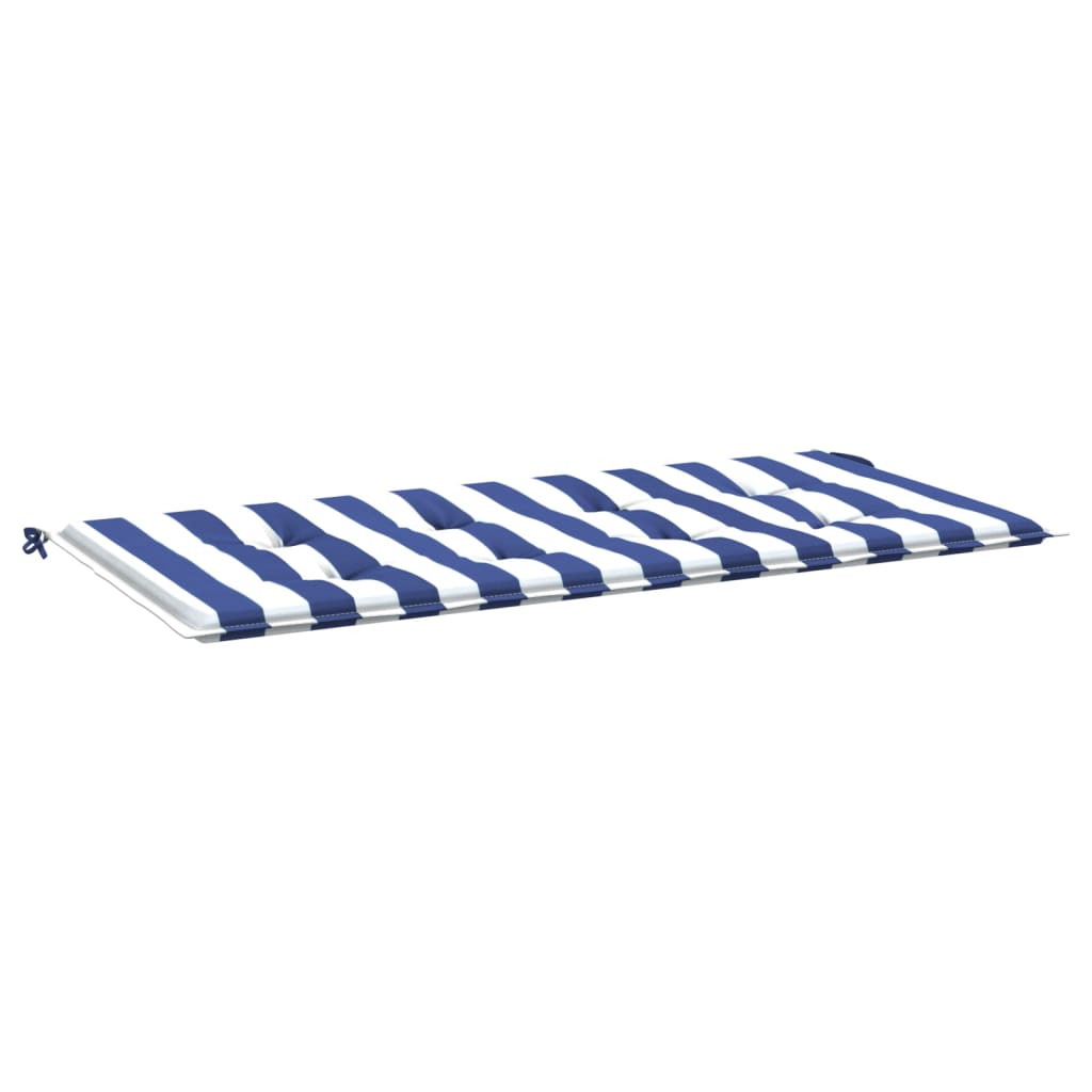 Vidaxl Garden Bench Cushion Rayado 120x50x3 CM Oxford Fabric White and Blue