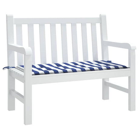 Vidaxx Gartenbankauflage gestreift 120x50x4 cm Oxford-Stoff weiß und blau