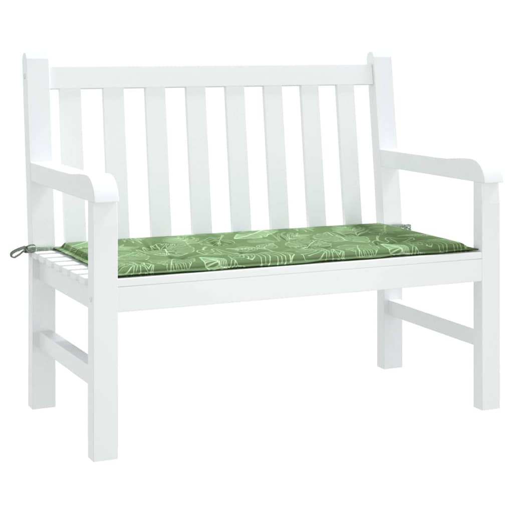 Vidaxx Gartenbankauflage 120x50x4 cm Oxford-Stoff mit Blattmuster