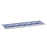 Vidaxx Gartenbankauflage gestreift 150x50x4 cm Oxford-Stoff weiß und blau