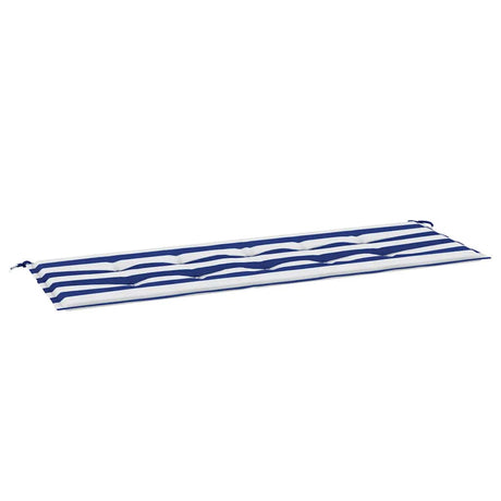 Vidaxx Gartenbankauflage gestreift 150x50x4 cm Oxford-Stoff weiß und blau
