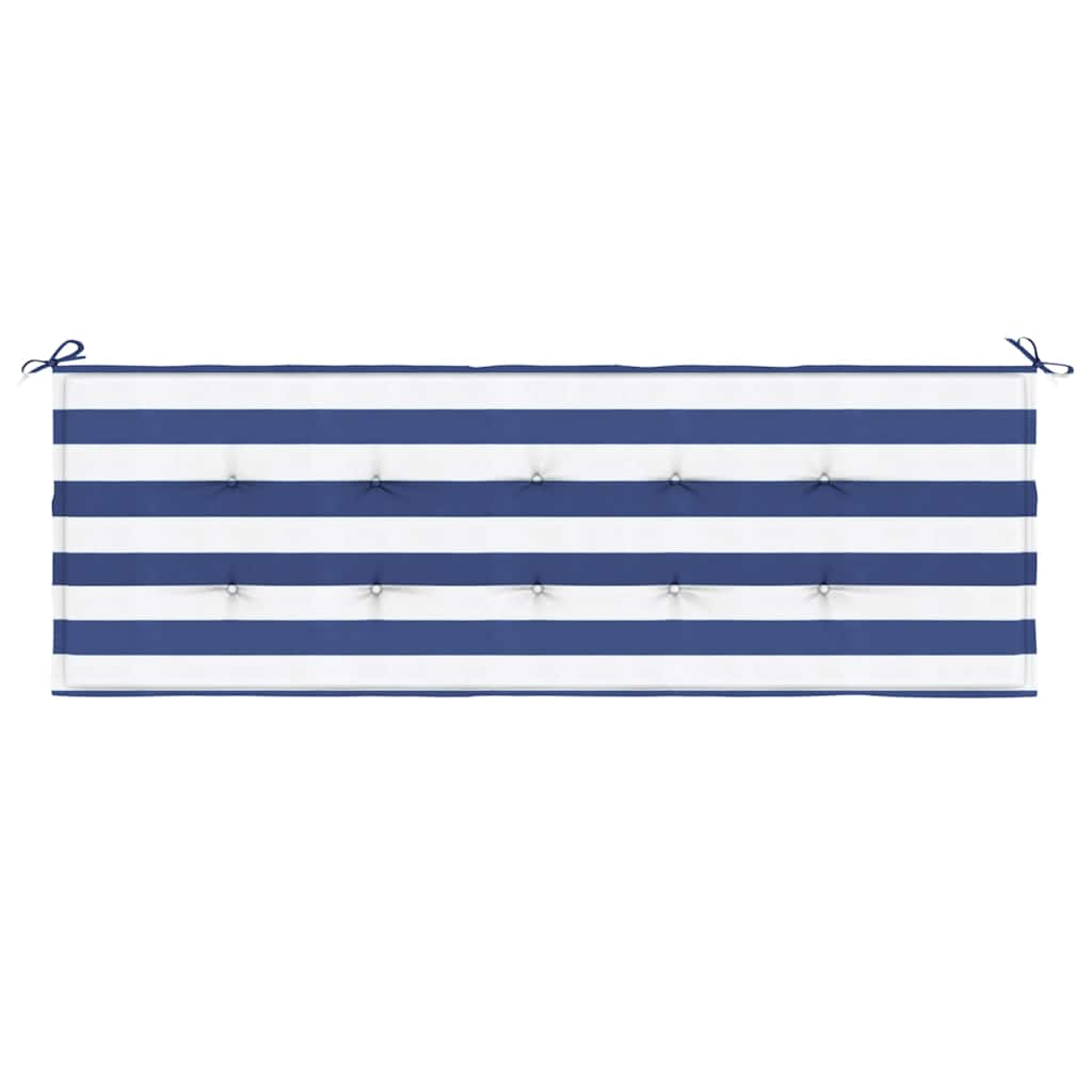Vidaxx Gartenbankauflage gestreift 150x50x4 cm Oxford-Stoff weiß und blau