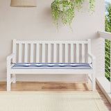 Vidaxl Garden Bench polštář pruhovaný 150x50x3 cm oxford tkanina bílá a modrá