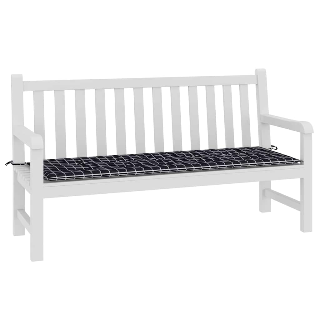 Vidaxx Gartenbankauflage Rautenmuster 150x50x4 cm Oxford-Stoff schwarz