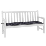 Vidaxx Gartenbankauflage Rautenmuster 150x50x4 cm Oxford-Stoff schwarz