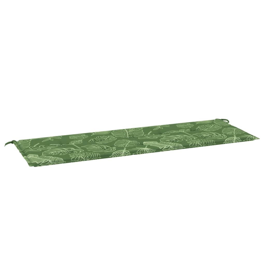 VidaXL Garden bench cushion 150x50x3 cm Oxford fabric leaf pattern