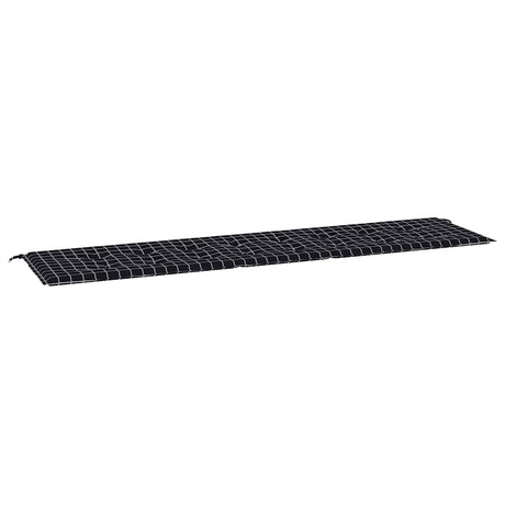 VidaXL Gartenbankauflage Rautenmuster 200x50x4 cm Stoff schwarz
