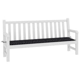 VidaXL Gartenbankauflage Rautenmuster 200x50x4 cm Stoff schwarz