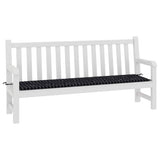 VidaXL Gartenbankauflage Rautenmuster 200x50x4 cm Stoff schwarz