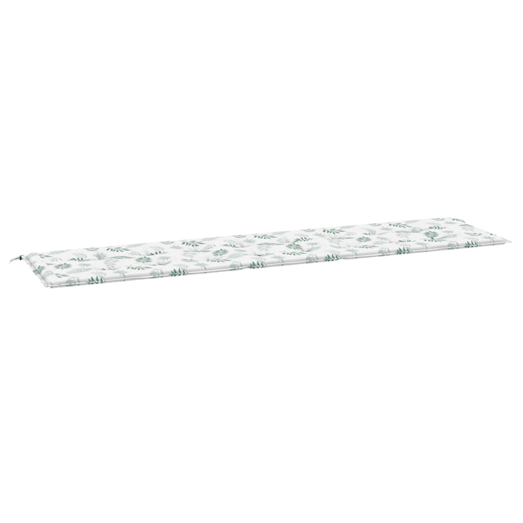 VidaXL Gartenbankkissen Blattmuster 200x50x4 cm Stoff