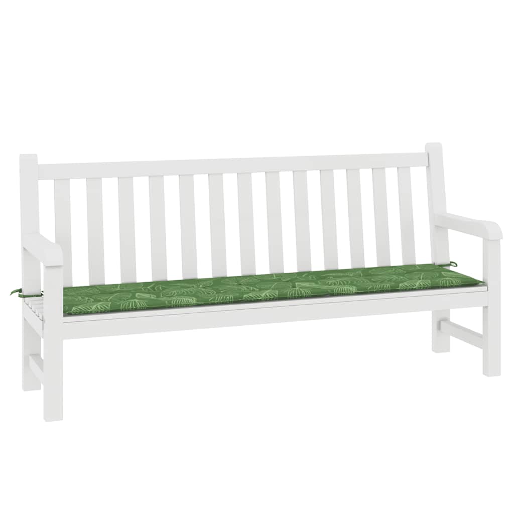 VidaXL Gartenbankkissen Blattmuster 200x50x4 cm Stoff