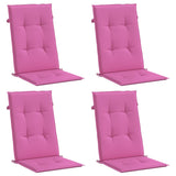 Cojines de silla de Vidaxl 4 Posado el polvo de color rosa