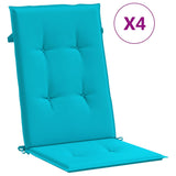 Coussins de chaise vidaxl 4 st du dossier haut Turquoise