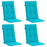 Coussins de chaise vidaxl 4 st du dossier haut Turquoise