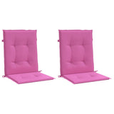 VidaXL Stuhlkissen 2 Stück, Stoff mit niedriger Rückenlehne, rosa