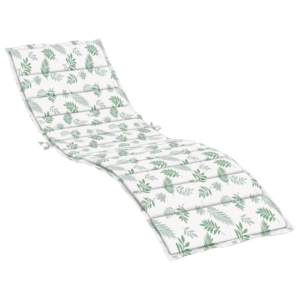 Vidaxl Lounger Cushion Leaf motif oxford tissu