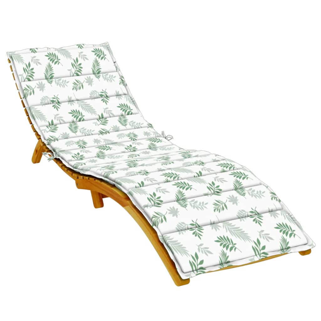 Vidaxl Lounger Cushion Leaf motif oxford tissu