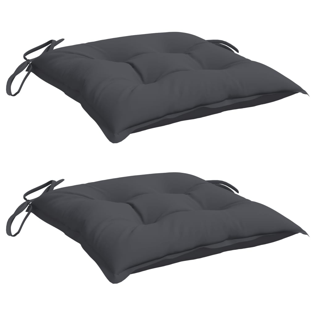 Vidaxl stoelkussens 2 st 40x40x7 cm oxford stof antracietkleurig