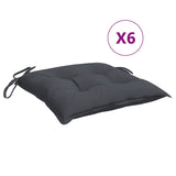 Vidaxx Stuhlkissen 6 Stück 40x40x7 cm Oxford-Stoff anthrazit