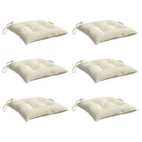 Vidaxx Stuhlkissen 6 Stück 40x40x7 cm Stoff cremeweiß