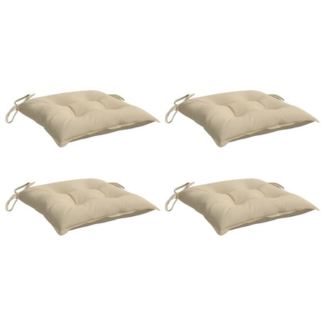 Vidaxx Stuhlkissen 4 Stück 40x40x7 cm Oxford-Stoff beige