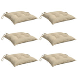 Vidaxl Chair cushions 6 pcs 40x40x7 cm Oxford fabric beige