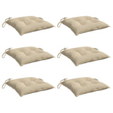 Vidaxx Stuhlkissen 6 Stück 40x40x7 cm Oxford-Stoff beige