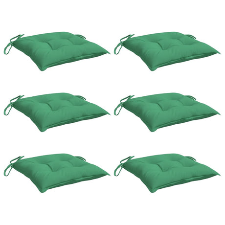 Vidaxx Stuhlkissen 6 Stück 40x40x7 cm Oxford-Stoff grün