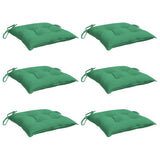 Vidaxx Stuhlkissen 6 Stück 40x40x7 cm Oxford-Stoff grün