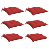 VidaXL Stuhlkissen 6 Stück 40x40x7 cm Oxford-Stoff rot