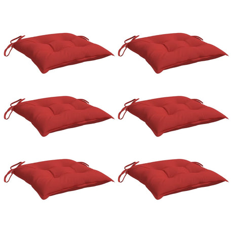 VidaXL Stuhlkissen 6 Stück 40x40x7 cm Oxford-Stoff rot