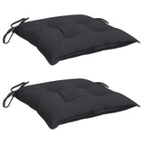 VidaXL Stuhlkissen 2 Stück 40x40x7 cm Oxford-Stoff schwarz