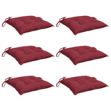 VidaXL Stuhlkissen 6 Stück 40x40x7 cm Oxford-Stoff weinrot