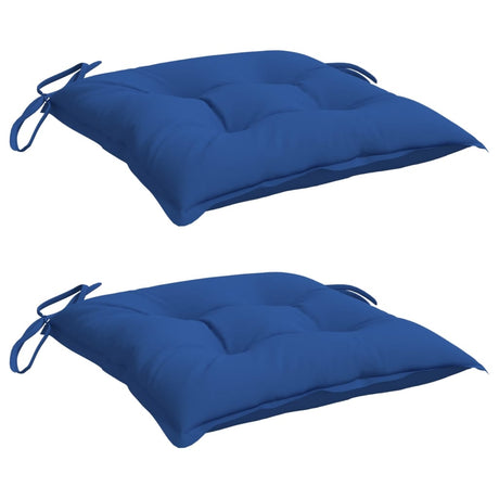 VidaXL Stuhlkissen 2 Stück 40x40x7 cm Oxford-Stoff blau