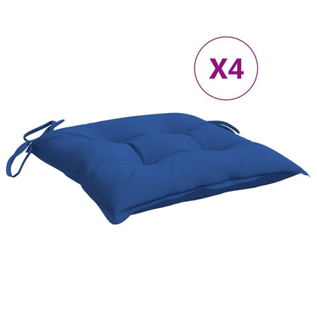 Vidaxx Stuhlkissen 4 Stück 40x40x7 cm Oxford-Stoff blau