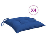 Coussins de chaise vidaxl 4 pcs 40x40x7 cm oxford tissu bleu