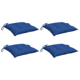 Coussins de chaise vidaxl 4 pcs 40x40x7 cm oxford tissu bleu