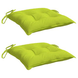 VidaXL Stuhlkissen 2 Stück 40x40x7 cm Oxford-Stoff hellgrün
