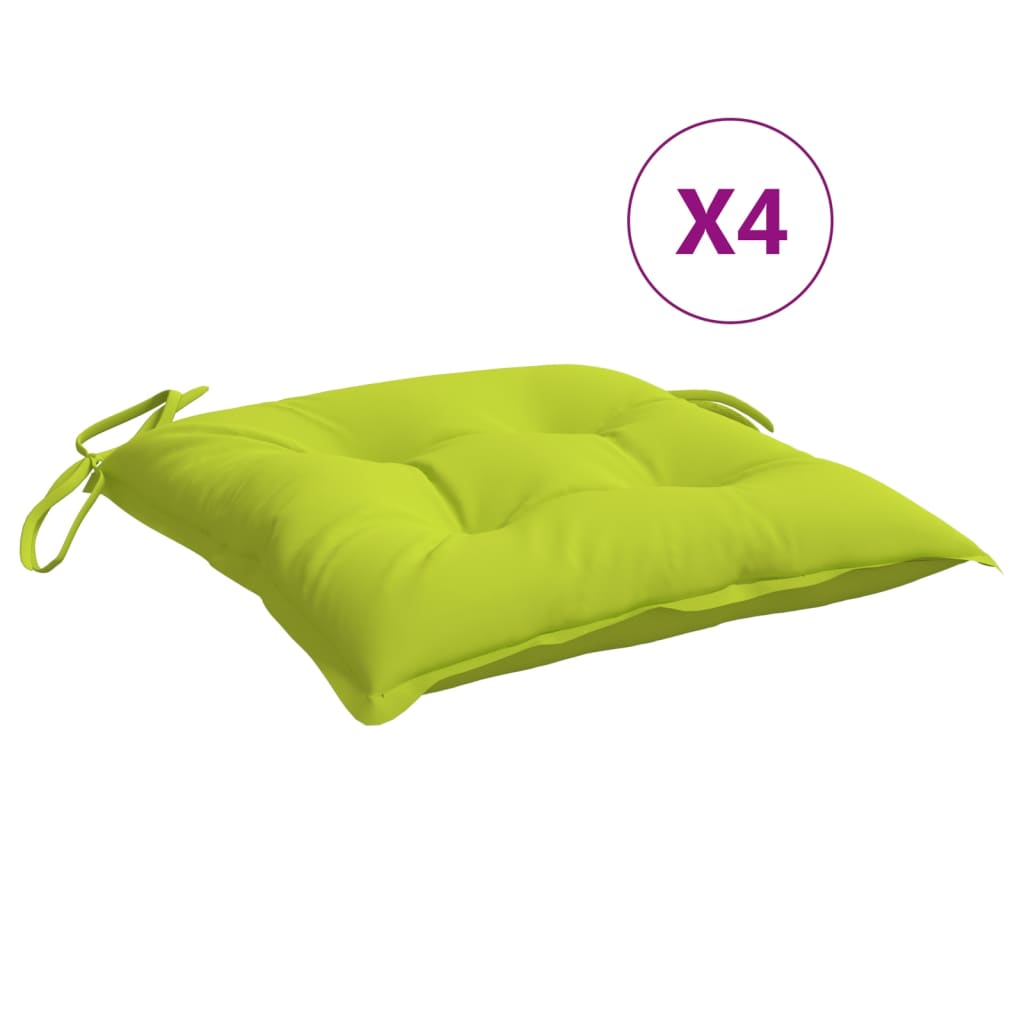 VidaXL Stuhlkissen 6 Stück 40x40x7 cm Oxford-Stoff hellgrün