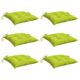 VidaXL Stuhlkissen 6 Stück 40x40x7 cm Oxford-Stoff hellgrün