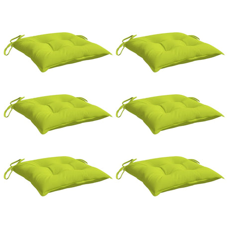 VidaXL Stuhlkissen 6 Stück 40x40x7 cm Oxford-Stoff hellgrün