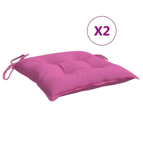 VidaXL Stuhlkissen 2 Stück 40x40x7 cm Stoff rosa