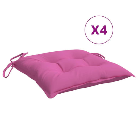 VidaXL Stuhlkissen 4 Stück 40x40x7 cm Stoff rosa