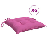 VidaXL Stuhlkissen 6 Stück 40x40x7 cm Stoff rosa
