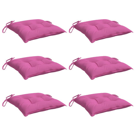 VidaXL Stuhlkissen 6 Stück 40x40x7 cm Stoff rosa