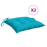 VidaXL Stuhlkissen 2 Stück 40x40x7 cm Stoff Türkis