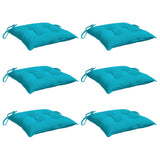 VidaXL Stuhlkissen 6 Stück 40x40x7 cm Stoff Türkis