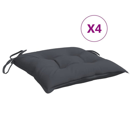 Vidaxx Stuhlkissen 4 Stück 50x50x7 cm Oxford-Stoff anthrazit