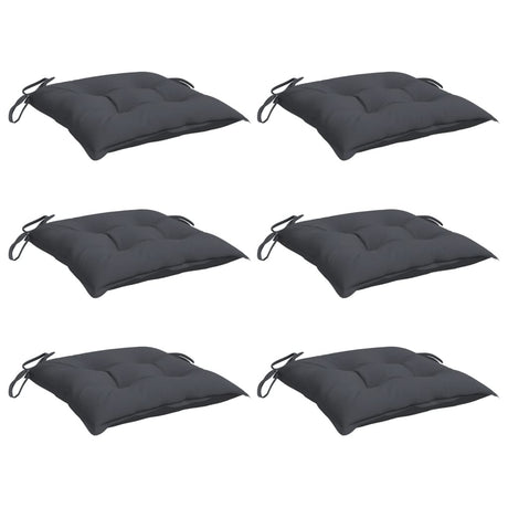 VidaXL Stuhlkissen 6 Stück 50x50x7 cm Oxford-Stoff Anthrazit