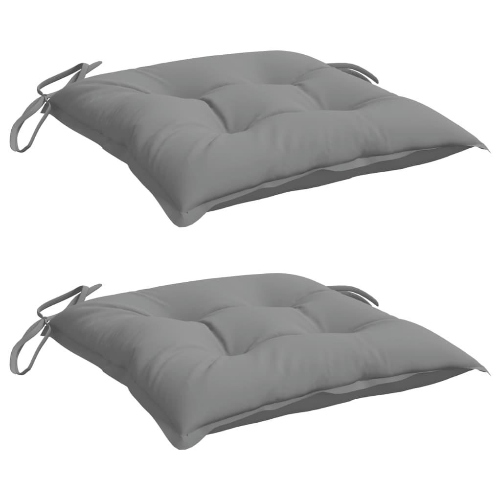 VidaXL Stuhlkissen 2 Stück 50x50x7 cm Oxford-Stoff grau